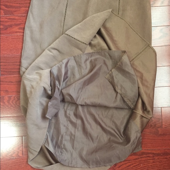 BHS Faux Suede Midi Skirt - Picture 6 of 8